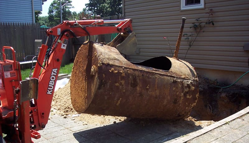 Remove Oil Tank from Home