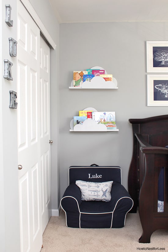 diy cloud bookshelves