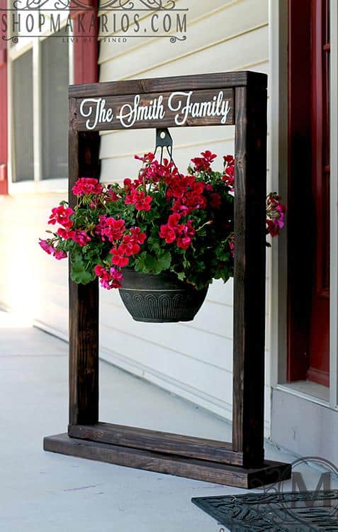 Creating this wooden frame for the Porch