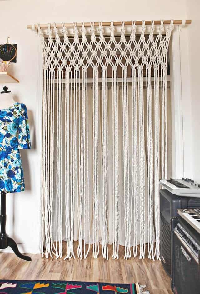 Macrame Curtain DIY for Bedroom