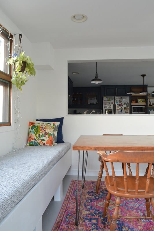 diy wooden dining table with hairpin legs