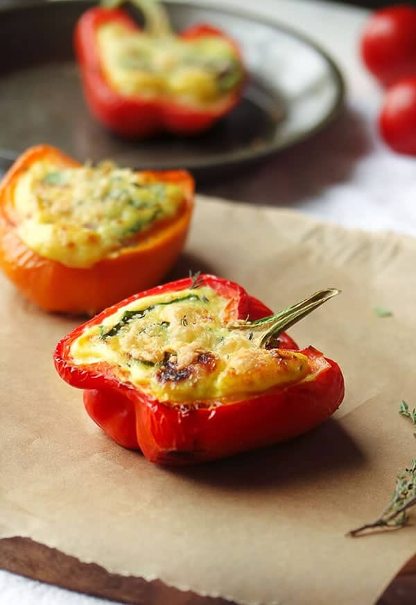 quiche stuffed bell peppers