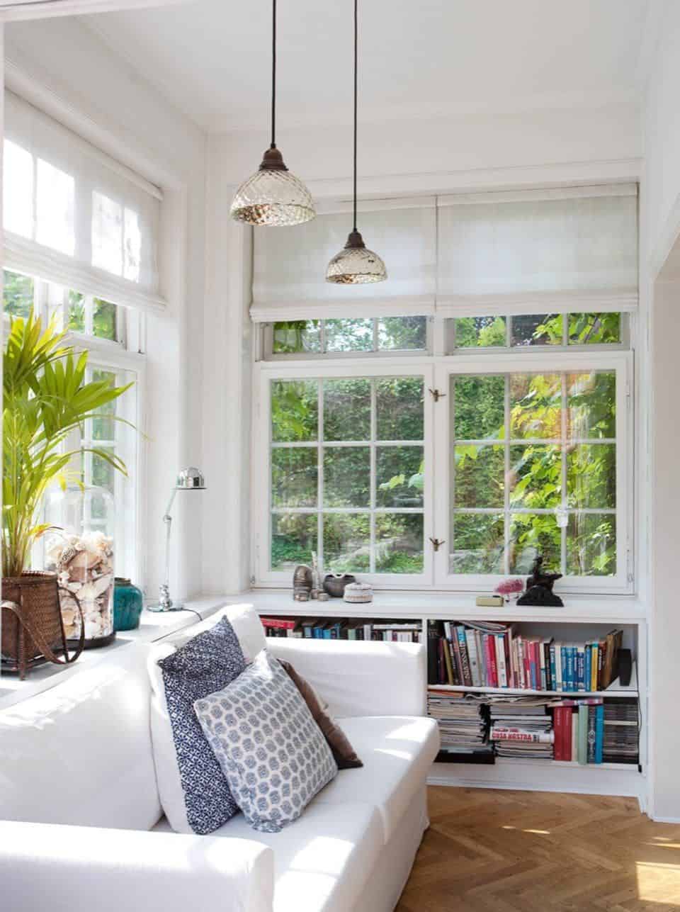 A Simple Spot to Read in Sunroom