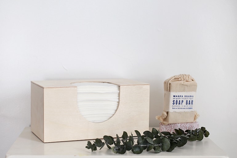 Wood Tissue Box