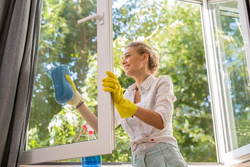 Holding Back on Window Cleaner