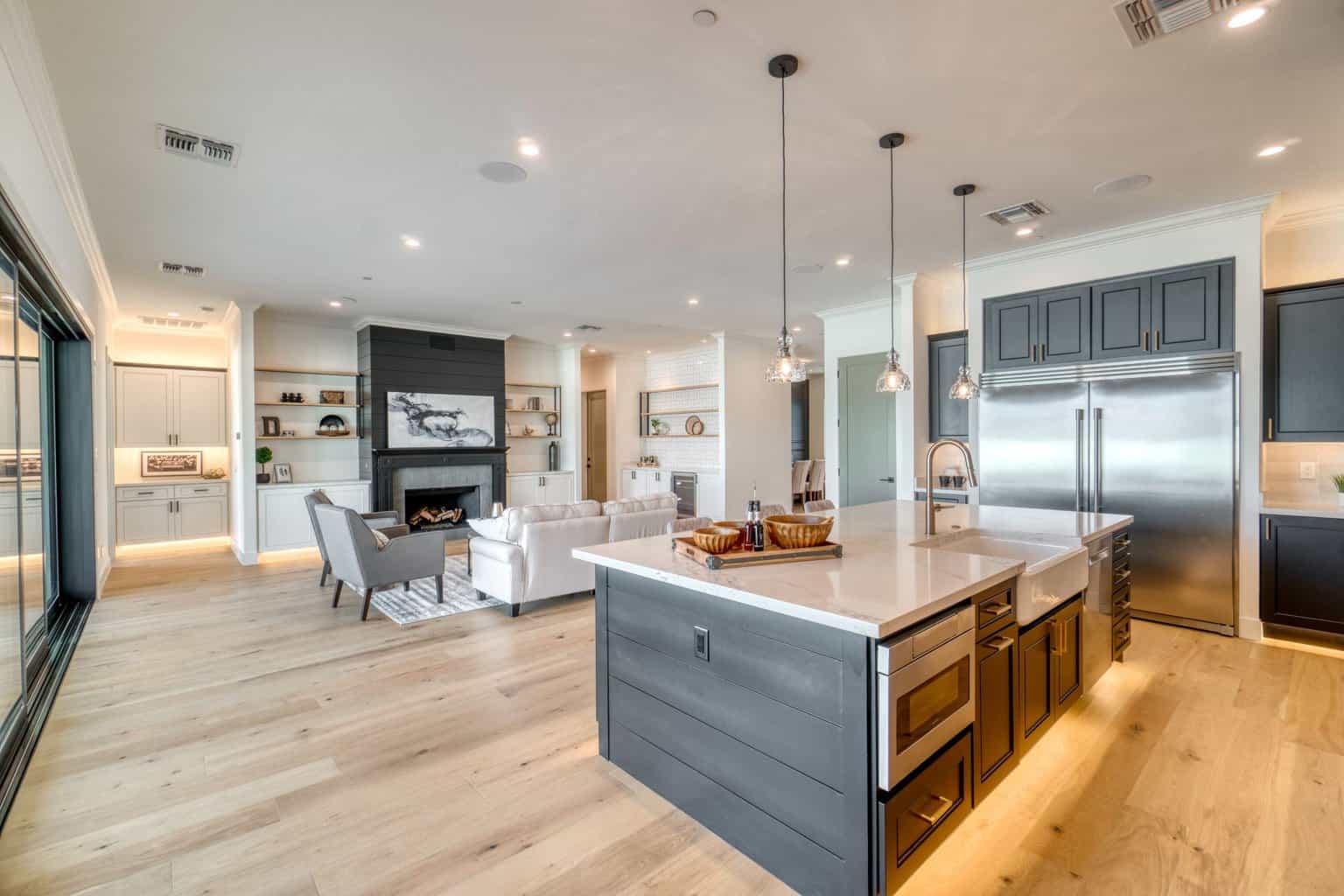 Kitchen Design In Open Floor Plans